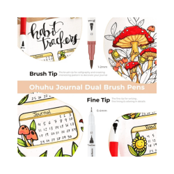 Marcadores Ohuhu a Base de Agua de 120 Colores Brush & Fine JOBBI