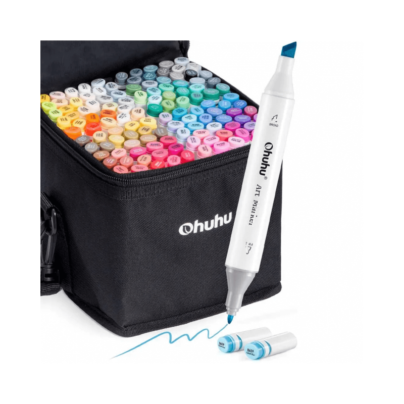 Marcadores Ohuhu Set de 120 Colores con Estuche - JOBBI