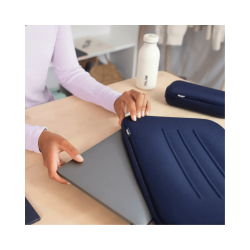 Funda Ordenador Portátil 14 Pulgadas Semirrígida (Azul) - MILAN