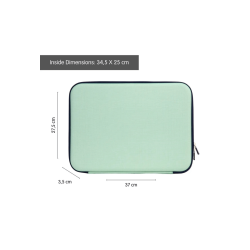 Funda Ordenador Portátil 14 Pulgadas Semirrígida (Verde) - MILAN