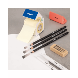 3 Lápices De Carboncillo (dureza suave, media y dura) - MILAN