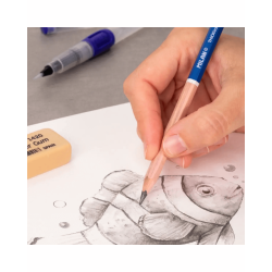 3 lápices de grafito acuarelables (dureza 2B) - MILAN