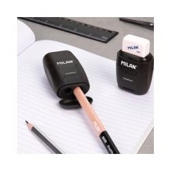 Sacapuntas (tajador) Doble Con Portagomas - MILAN