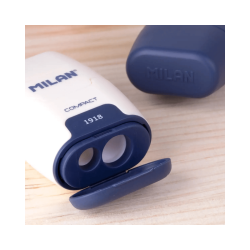 Sacapuntas (tajador) Doble Con Portagomas - MILAN