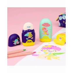 Sacapuntas (tajador) Con Portagomas Modelo Para Niñas - MILAN