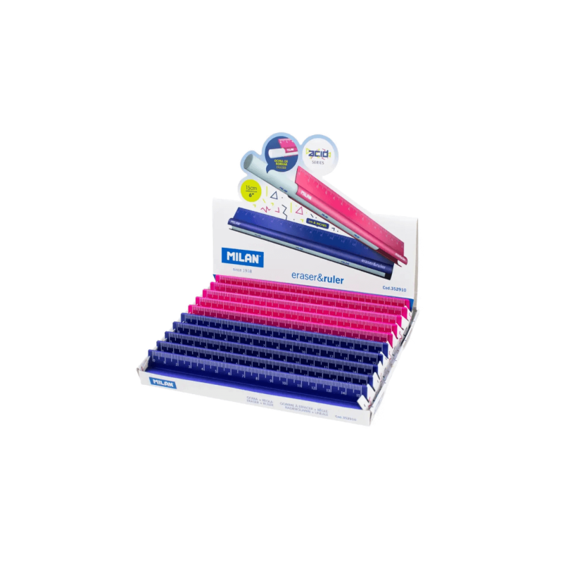 Regla Metálica Eraser&ruler 15 cm Serie Acid