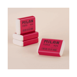 Goma nata® 624 (Borrador) Con Banda De Celofán Rosa - MILAN