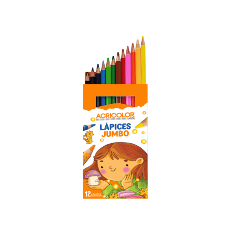Caja De Colores Jumbo 12 Piezas - ACRICOLOR