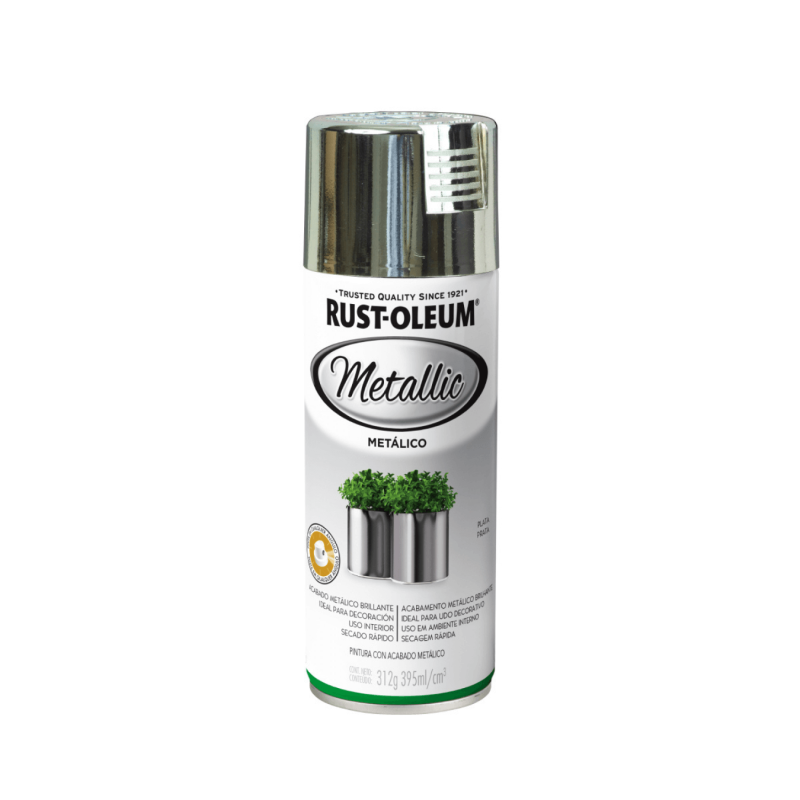 Aerosol Efecto Metal Brillante Plata - Rust Oleum Metallic