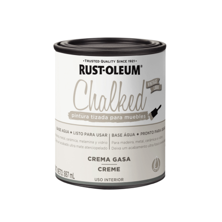 Pintura Brochable Tizada Crema Gasa - Rust Oleum Chalked