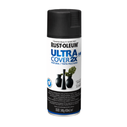 Pintura En Aerosol Negro Cañón Satinado - Rust Oleum Ultra Cover 2X