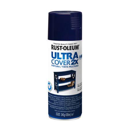 Pintura En Aerosol Azul Marino Brillante - Rust Oleum Ultra Cover 2X