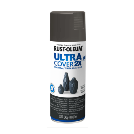 Pintura En Aerosol Gris Oscuro Brillante - Rust Oleum Ultra Cover 2X