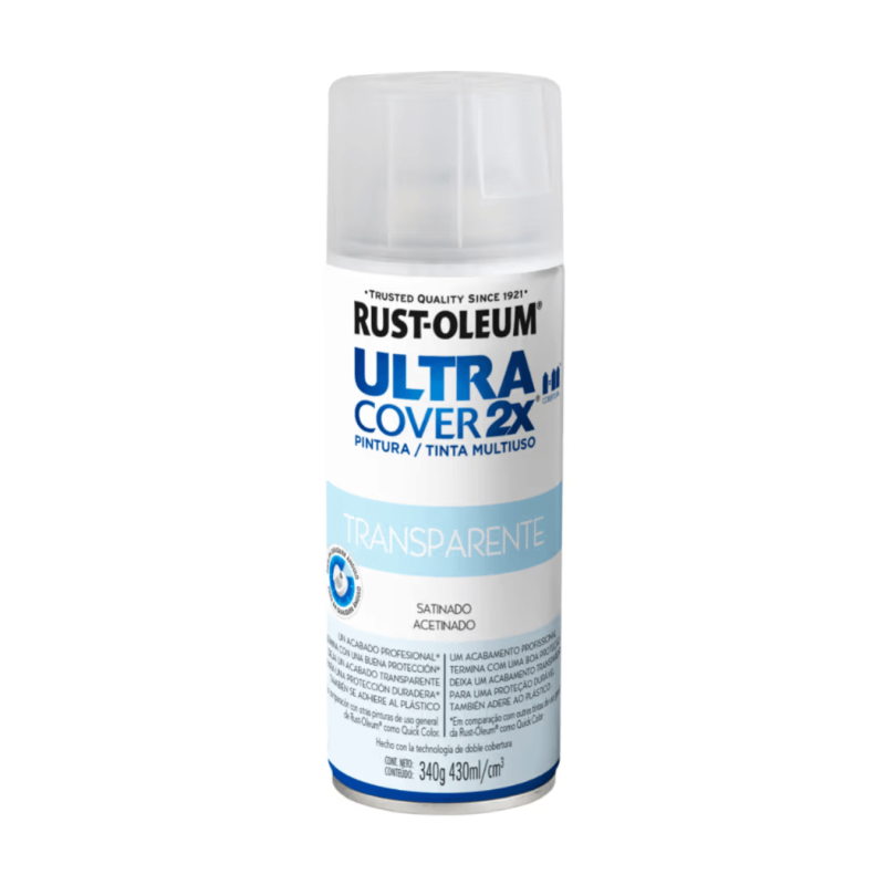 Pintura En Aerosol Transparente Satinado - Rust Oleum Ultra Cover 2X