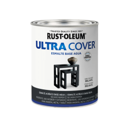 Esmalte Al Agua Brochable Gris Oscuro Brillante - Rust Oleum Ultra Cover 2X
