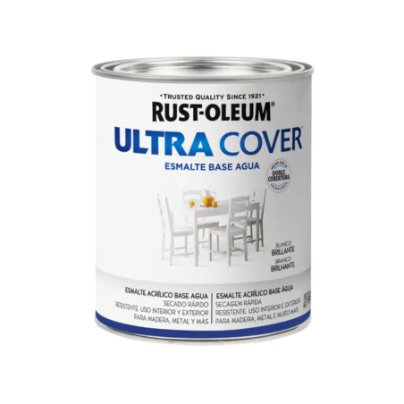 Esmalte Al Agua Brochable Blanco Brillante - Rust Oleum Ultra Cover 2X