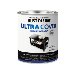 Esmalte Al Agua Brochable Negro Semi Brillante - Rust Oleum Ultra Cover 2X