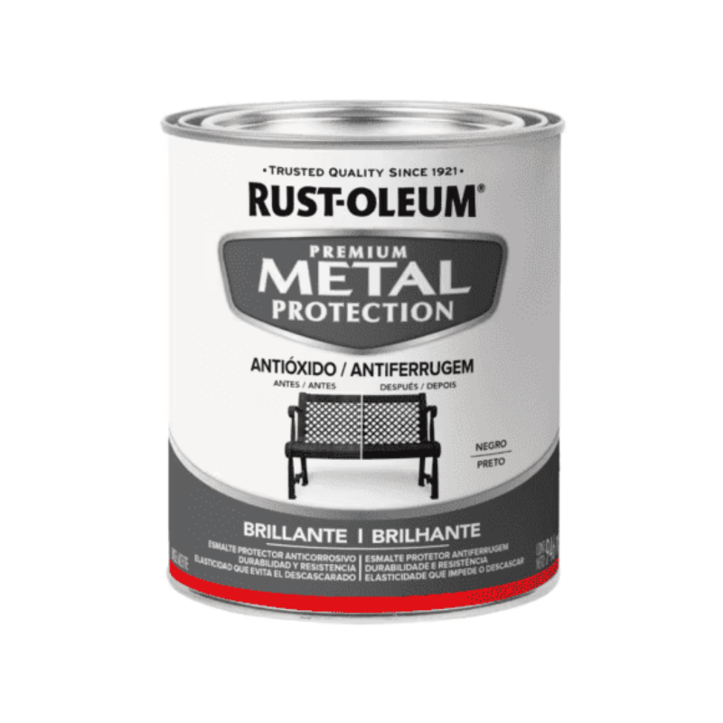 Esmalte Para Metal, Negro Brillante - Rust Oleum Metal Protection