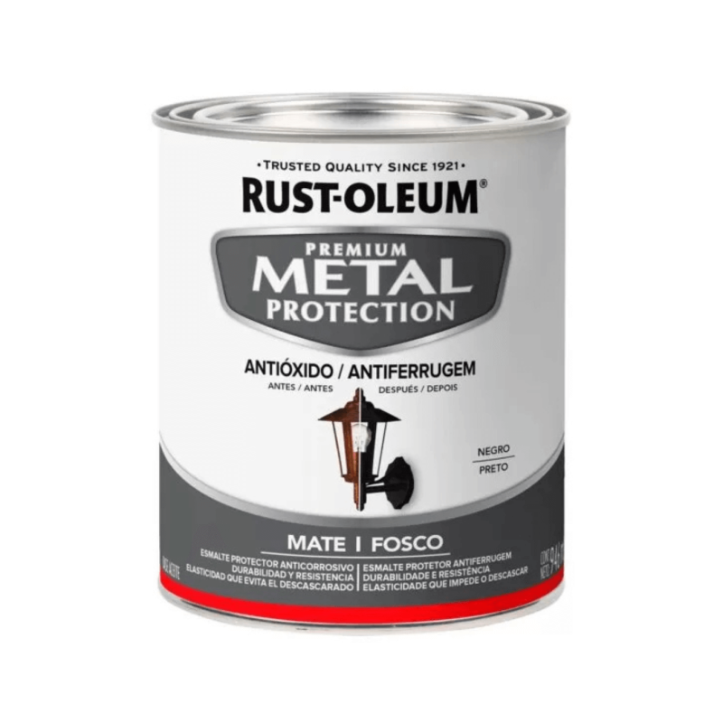 Esmalte Para Metal, Negro Mate - Rust Oleum Metal Protection
