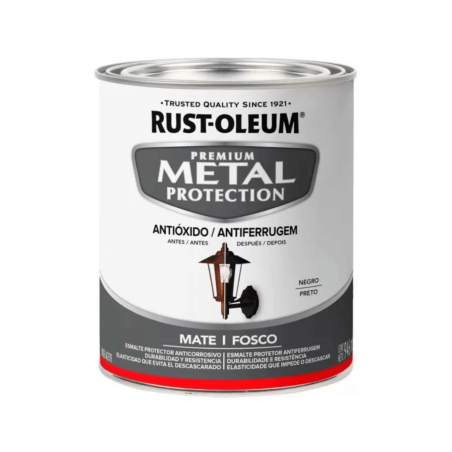 Esmalte Para Metal, Negro Mate - Rust Oleum Metal Protection