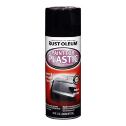 RUST-OLEUM Pintura en aerosol para plástico color negro brillo
