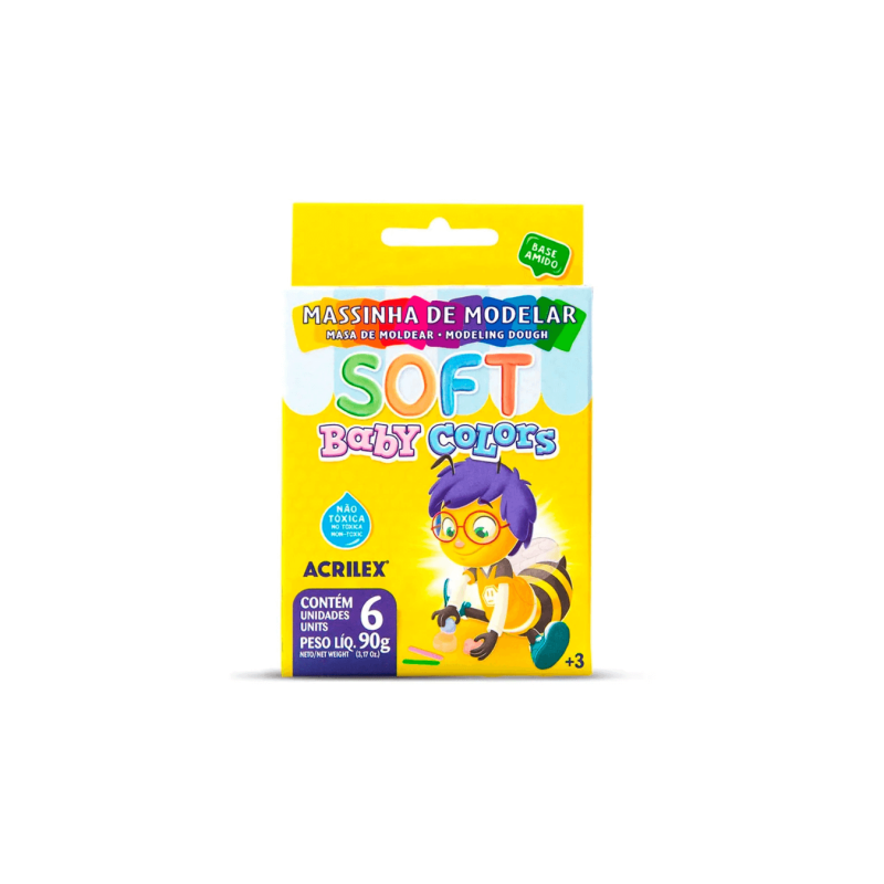 Masa de Modelar (Plastilina) Soft Baby Colors 6 uds. - Acrilex