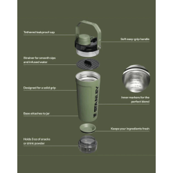 Botella (Mezclador) Active Shaker 590 ml Dried Pine - Stanley