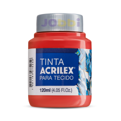 Pintura para tela Acrilex 120ml Rojo Fuego 507