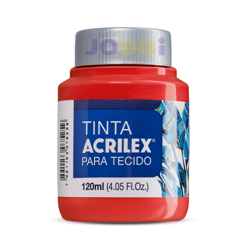 Pintura para tela Acrilex 120ml Rojo Escarlata 508