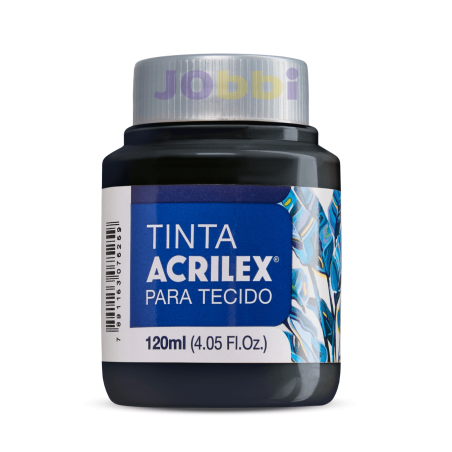 Pintura para tela Acrilex 120ml Negro 520