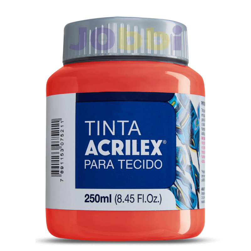 Pintura para tela Acrilex 250ml Rojo Fuego 507