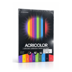 Cartulina De Colores Surtidos Tamaño Oficio - ACRICOLOR