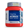 Pintura para tela Acrilex 250ml Rojo Bebé 800