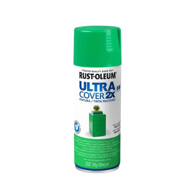 Pintura En Aerosol Verde Primavera Brillante - Rust Oleum Ultra Cover 2X
