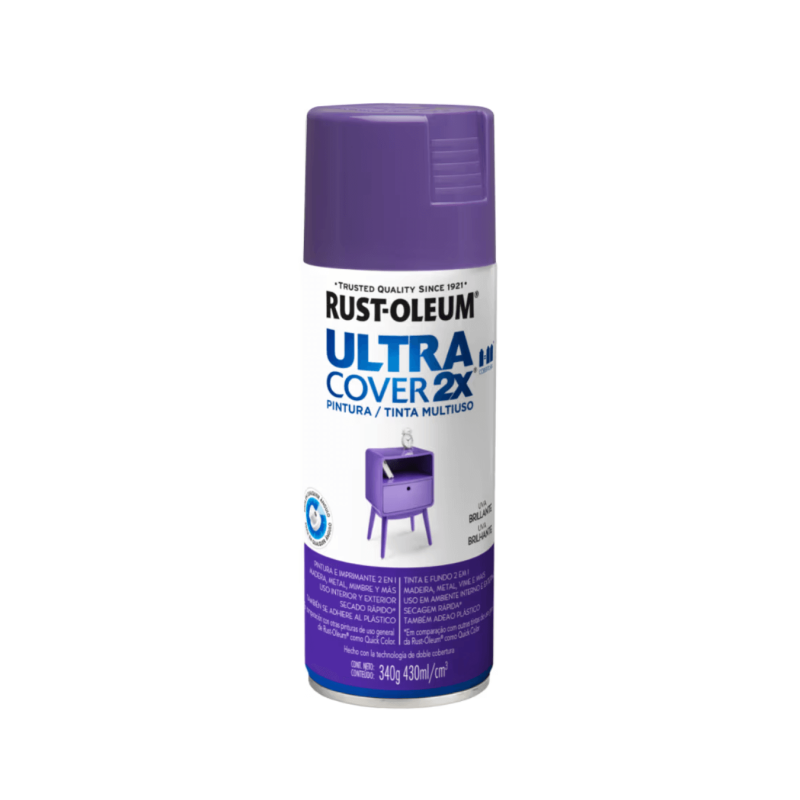 Pintura En Aerosol Uva Brillante - Rust Oleum Ultra Cover 2X