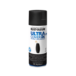 Pintura En Aerosol Negro Mate - Rust Oleum Ultra Cover 2X