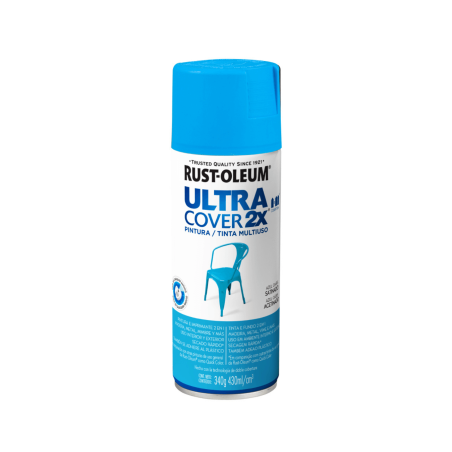 Pintura En Aerosol Azul Oasis Satinado  - Rust Oleum Ultra Cover 2X