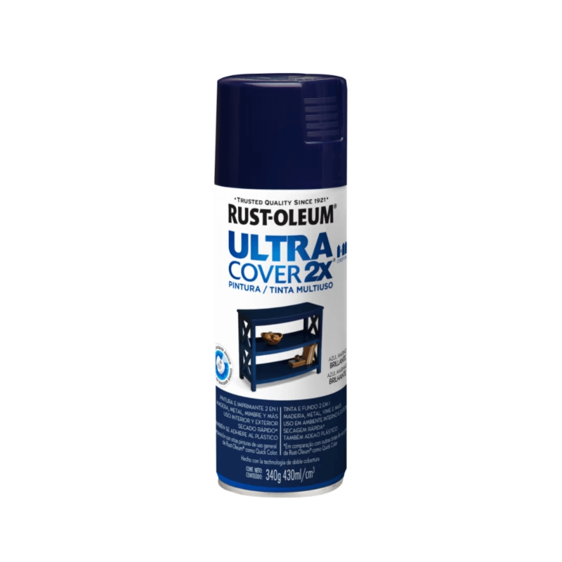 Pintura En Aerosol Azul Marino Brillante - Rust Oleum Ultra Cover 2X