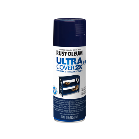 Pintura En Aerosol Azul Marino Brillante - Rust Oleum Ultra Cover 2X