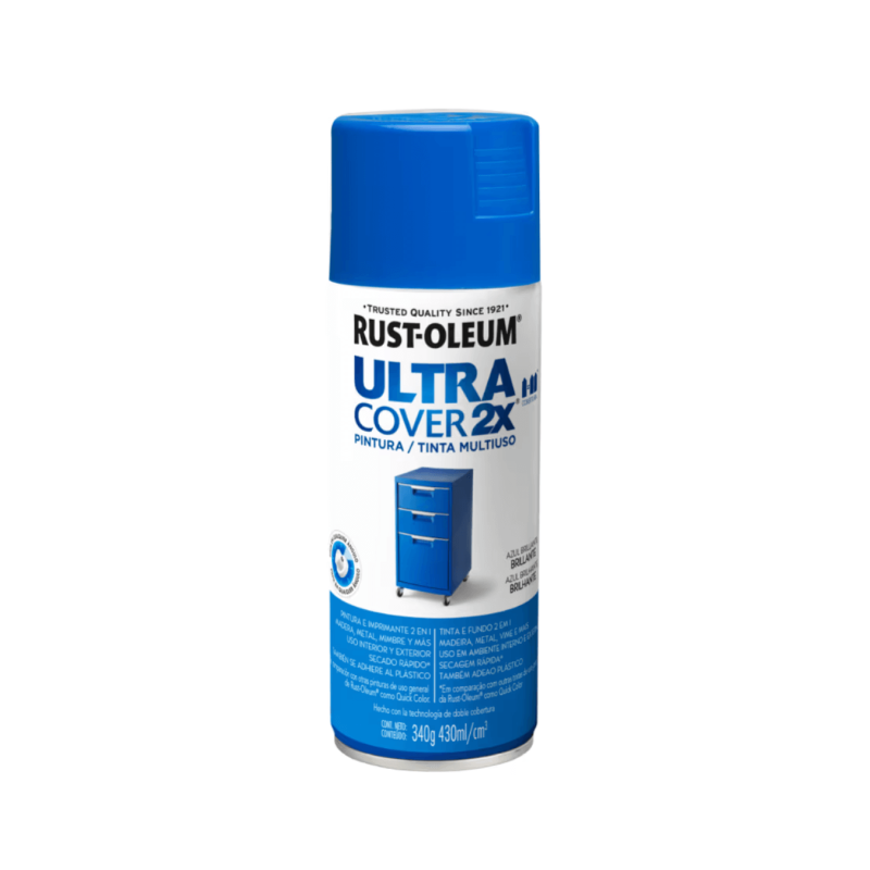 Pintura En Aerosol Azul Brillante - Rust Oleum Ultra Cover 2X