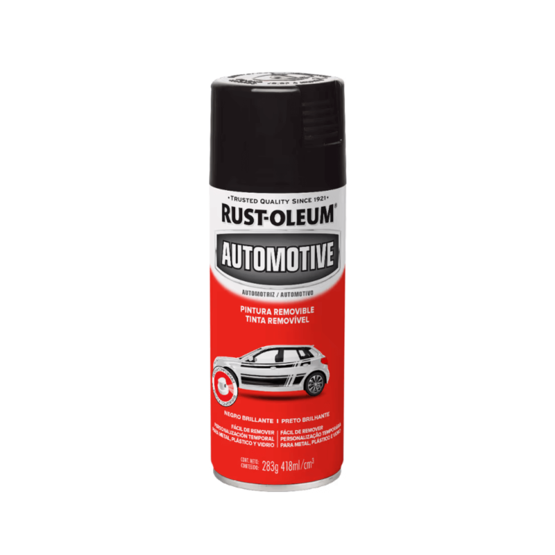 Pintura En Aerosol Removible Negro Brillante - Rust Oleum Automotive