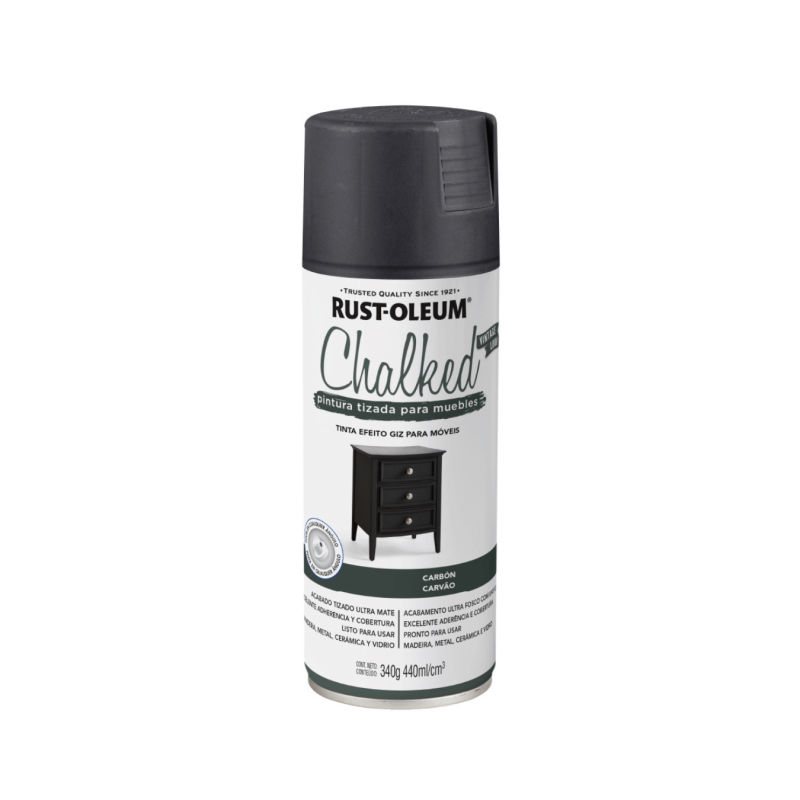 Pintura En Aerosol Tizada Gris Carbón - Rust Oleum Chalked