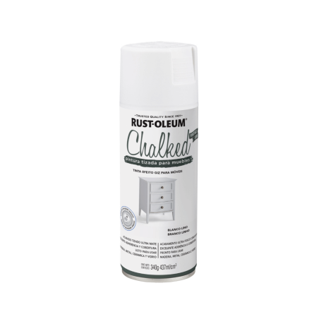 Pintura En Aerosol Tizada Blanco Lino - Rust Oleum Chalked