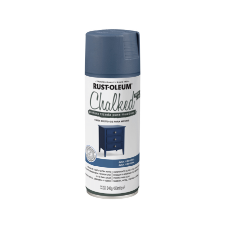 Pintura En Aerosol Tizada Azul Costeño - Rust Oleum Chalked