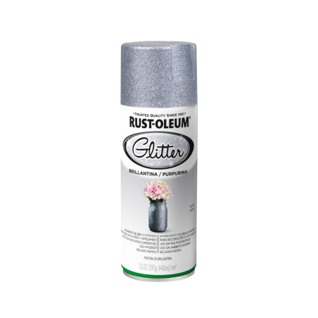 Aerosol Con glitter Brillantina Plata - Rust Oleum Glitter