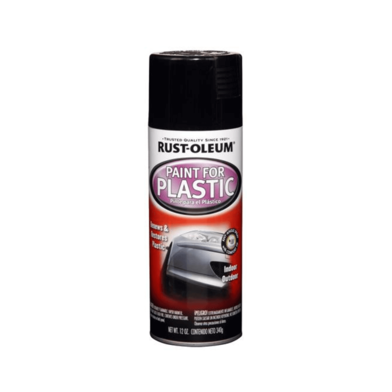 RUST-OLEUM Pintura en aerosol para plástico color negro brillo