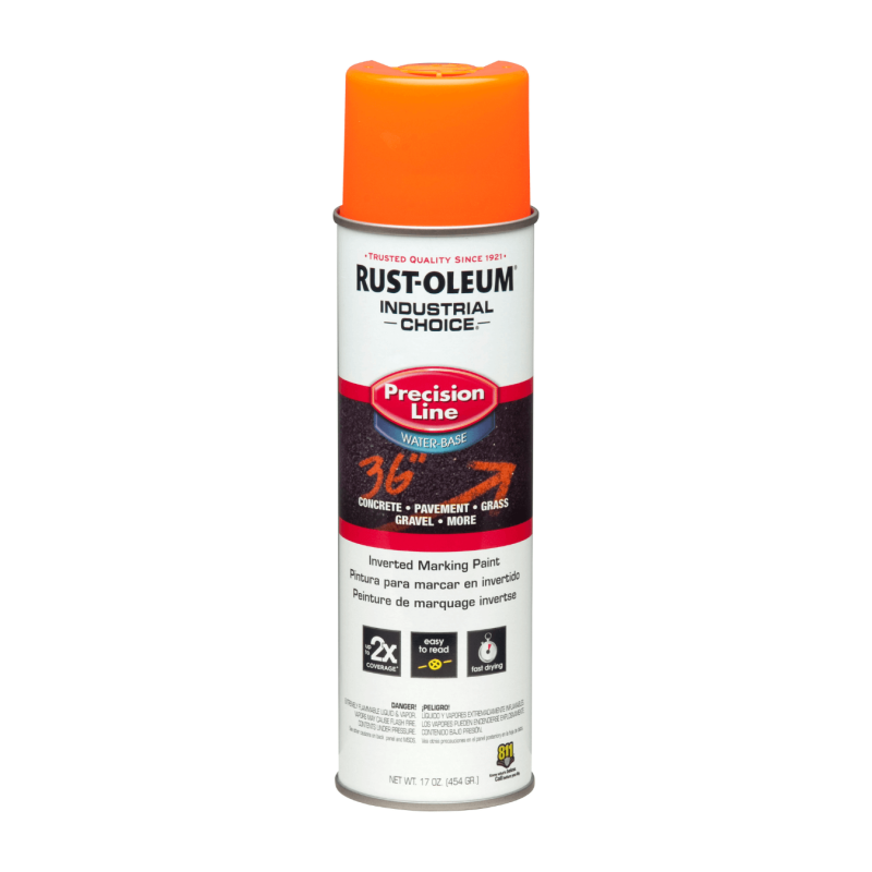 Aerosol invertido al agua fluorescente Naranja - Rust Oleum