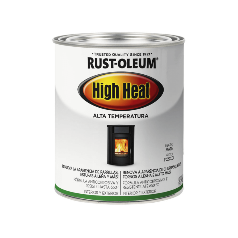 RUST OLEUM High Heat alta temperatura negro mate
