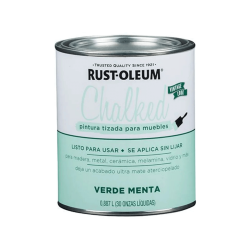Pintura Brochable Tizada Verde Menta - Rust Oleum Chalked
