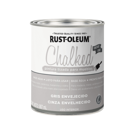 Pintura Brochable Tizada Gris Envejecido - Rust Oleum Chalked